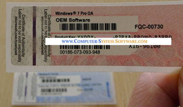 ฉลากคอมพิวเตอร์ที่ใช้ Windows 7 Pro โอ OEM สติ๊กเกอร์ฉลาก COA กับ OEM ของแท้คีย์ผลิตภัณฑ์