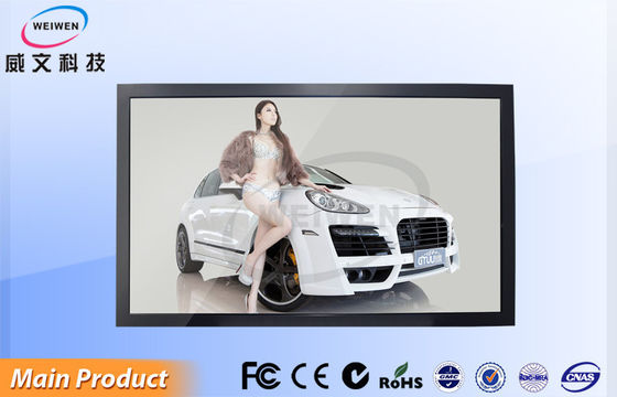 82 นิ้วร่มแบบ Full HD 1920 × 1080 ติดผนังภาพป้ายดิจิตอลพร้อมไฟ LED ไฟพื้นหลัง