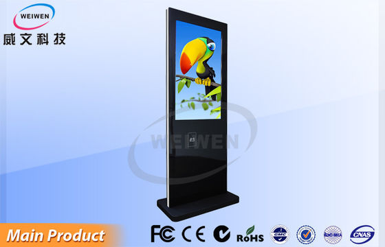 32 นิ้วบางเฉียบหรูหราแผงป้ายดิจิตอล Kiosk สำหรับการแสดงผลธนาคาร / ถึงสนามบินโฆษณา