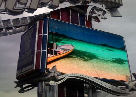 RGB Full Color P10 ภายนอกขนาดใหญ่นำหน้าจอแสดงผลนำคณะกรรมการโฆษณา SMD เช่า 3535