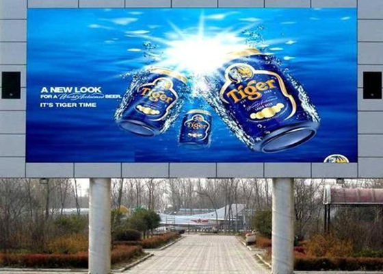 IP67 ประหยัดพลังงาน P16 โฆษณากลางแจ้งจอแสดงผล LED ถนนด้านข้างมีความคมชัดสูง