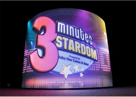 ทางลาด 6.25 มมเช่าร่มจอแสดงผล LED ระบบ Full Color น้ำหนักบางและเบา