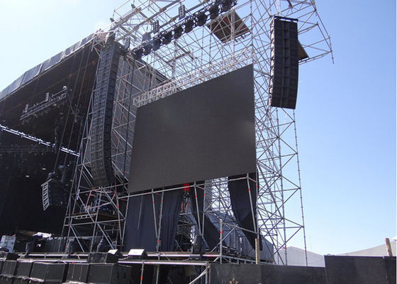 P10 เช่ากลางแจ้งจอแสดงผล LED ม่าน Video Wall Synchronous SMD สว่างอัตโนมัติ