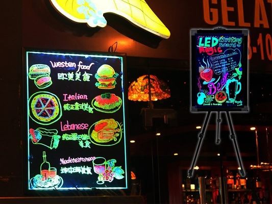ร้านค้าโฆษณา LED เขียนบอร์ด SMD สีที่ส่งเสริมการขายเต็มรูปแบบสำหรับร้านอาหารบาร์