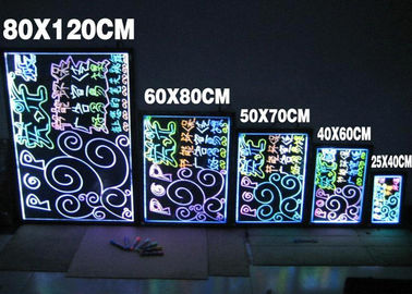 SMD LED เขียนบนกระดาน 80cm x 60cm เลื่อนป้ายอิเล็กทรอนิกส์สำหรับโรงแรมร้านค้าปลีก