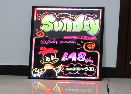 สีสัน RGB LED เขียนบอร์ดประหยัดกรอบอลูมิเนียมสี่เหลี่ยมผืนผ้าพลังงาน
