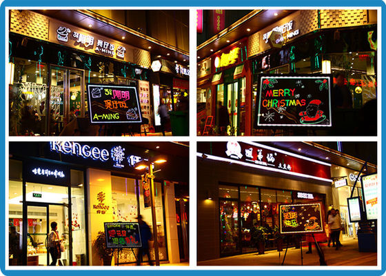 ร่ม LED เขียนบอร์ดเรืองแสงการแสดงผลขาตั้งกล้องปากกา 8 สีเครื่องหมาย