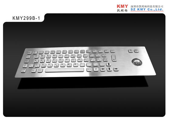 อินเตอร์แอคทีป้ายดิจิตอล Kiosk สแตนเลสคีย์บอร์ดกันน้ำโลหะกับ Trackball