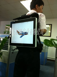 มือถือซูเปอร์มาร์เก็ต 22 &quot;กระเป๋าเป้สะพายหลัง Digital Advertising แสดง / ป้าย Digital Outdoor