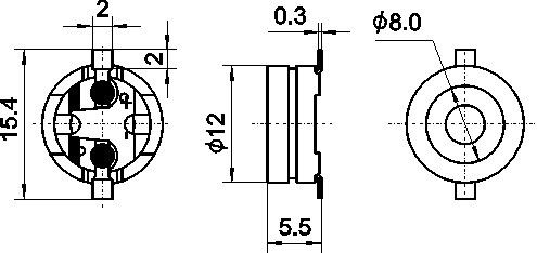 3V SMD Buzzer LCP สำหรับคอมพิวเตอร์, 12 * 5.5mm แม่เหล็กไฟฟ้า Transducer, TS 16949 ได้รับการรับรอง