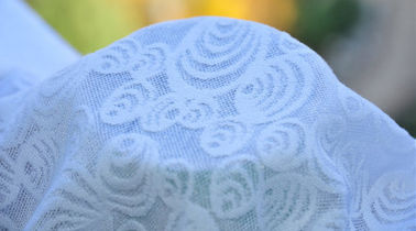 ชุดสีขาว Jacquard ผ้าเบาะแต่งงานผ้า, ความกว้าง 57 "/ 58"